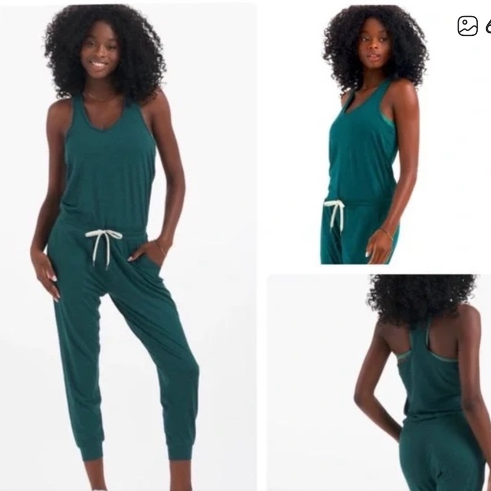 Vuori Lux Jumpsuit in Jade Heather